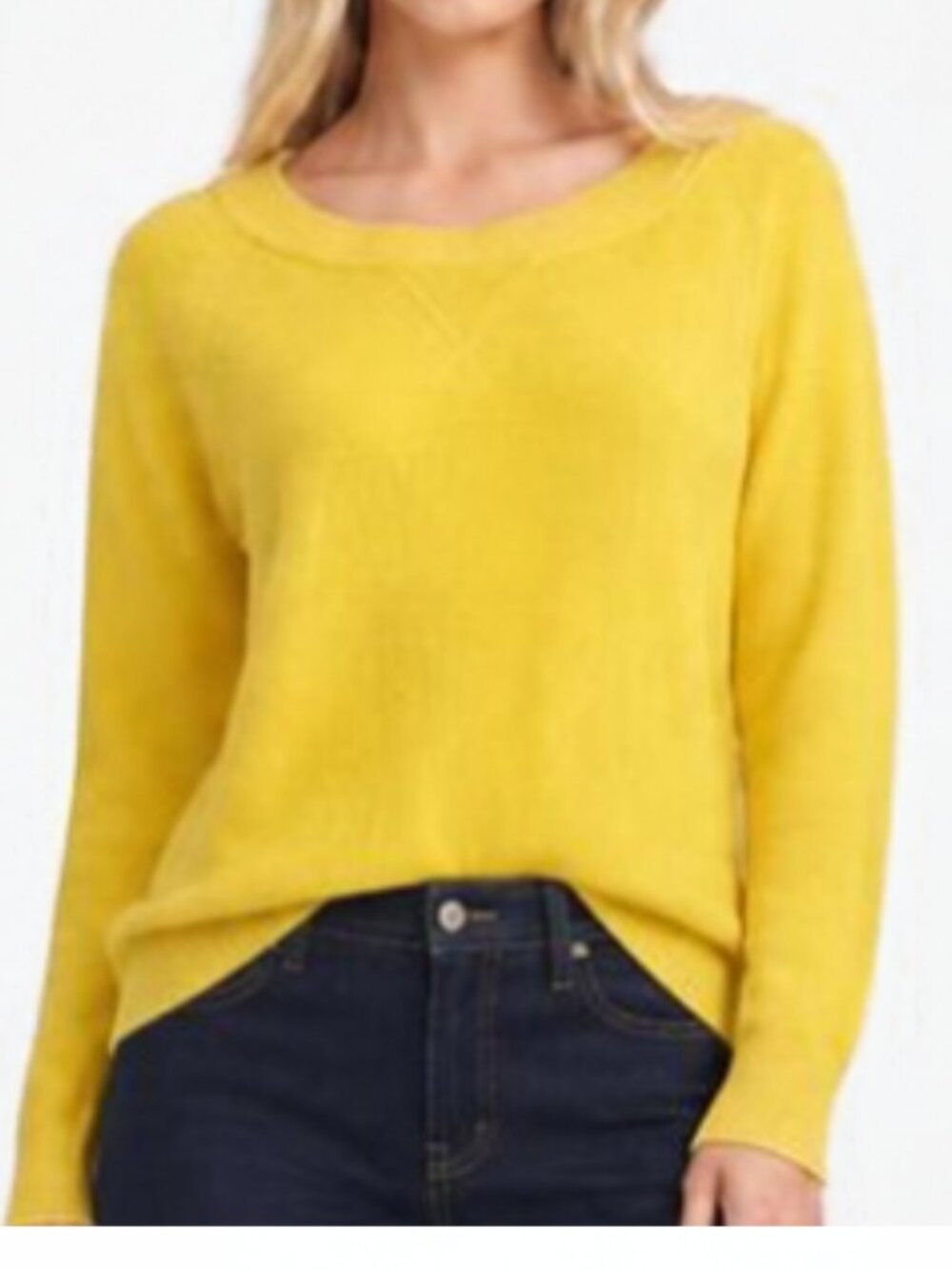 Yellow Fine Knit Wool mix Sweater L-XL